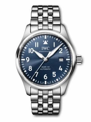IWC Pilot's Watch Mark XX Stainless Steel / Blue / Bracelet IW3282-04 (IW328204)